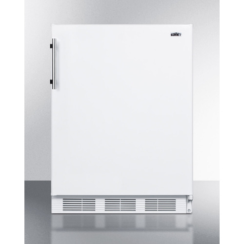 32.63 x 23.63 x 23 in. Freestanding Counter Height Refrigerator-Freezer, White Cabinet