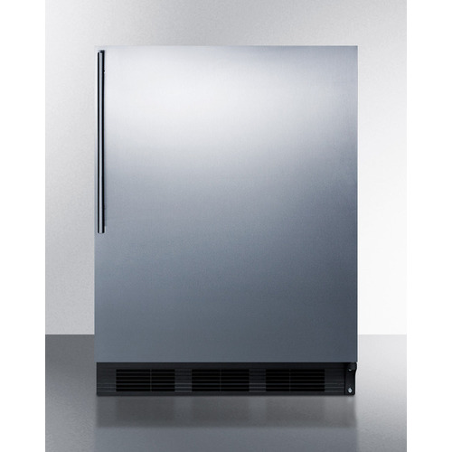 Picture of Summit Appliance FF63BKBISSHV 33.5 x 23.63 x 23 in. Built-In Undercounter All-Refrigerator&#44; Black Cabinet