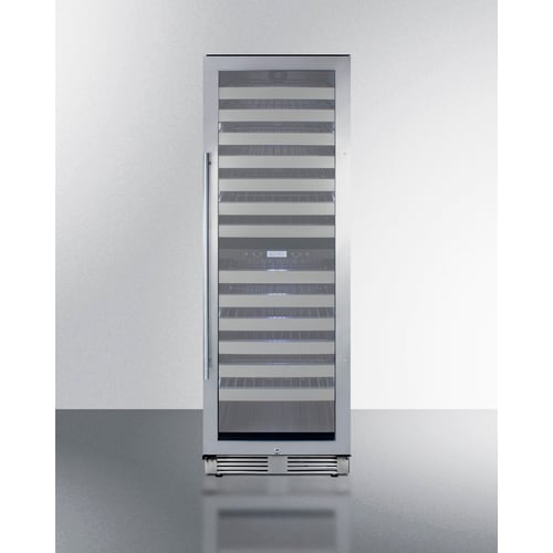 SWCP2163CSS 69.5 x 23.5 x 26.5 in. Commercially Approved Dual Zone Wine Cellar, Stainless Steel -  Summit Appliance