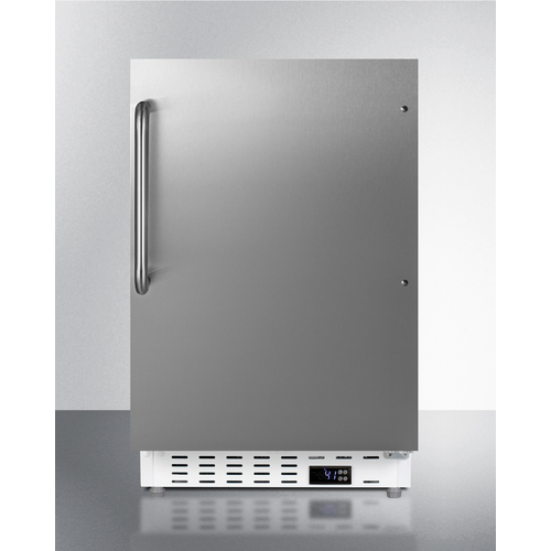 Picture of Summit Appliance ALR46WSSTB 32 x 19.88 x 22.5 in. ADA Compliant Built-In Freestanding All-Refrigerator&#44; White Cabinet