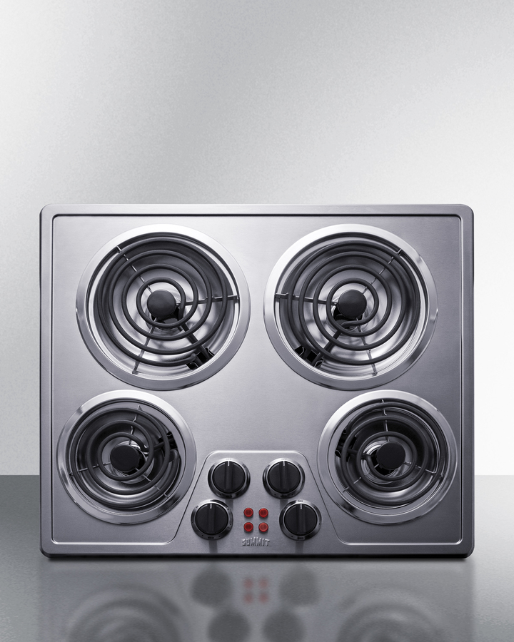 Picture of Summit Appliance CR4SS24 24 in. 240V Wide 4 Burner Coil Cooktop