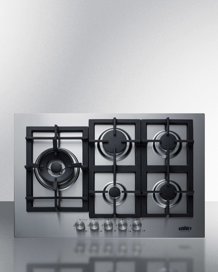 Picture of Summit Appliance GCJ5SSLP 30 in. Wide 5 Burner Propane Gas Cooktop, Stainless Steel