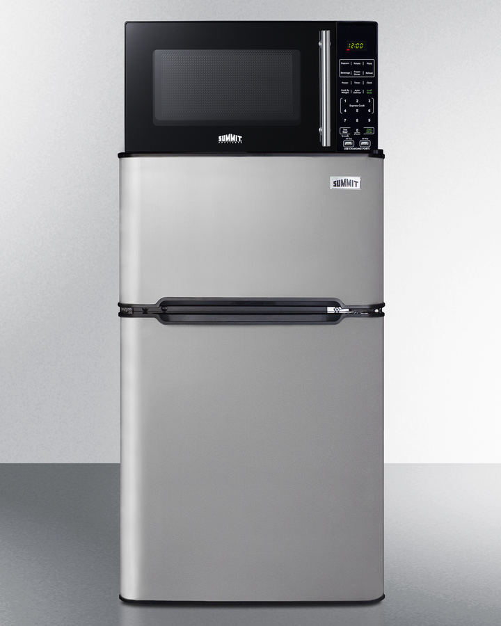 Picture of Summit Appliance MRF34BSSA 2 Door Microwave & Refrigerator-Freezer Combination with Allocator