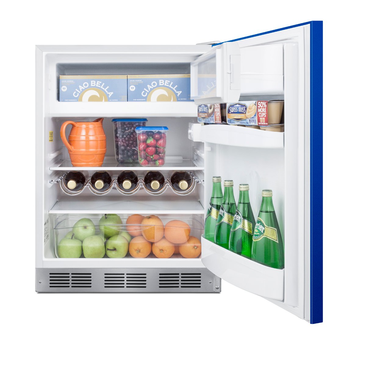 BRF631BKB 24 in. Wide Refrigerator-Freezer, Blue -  Summit