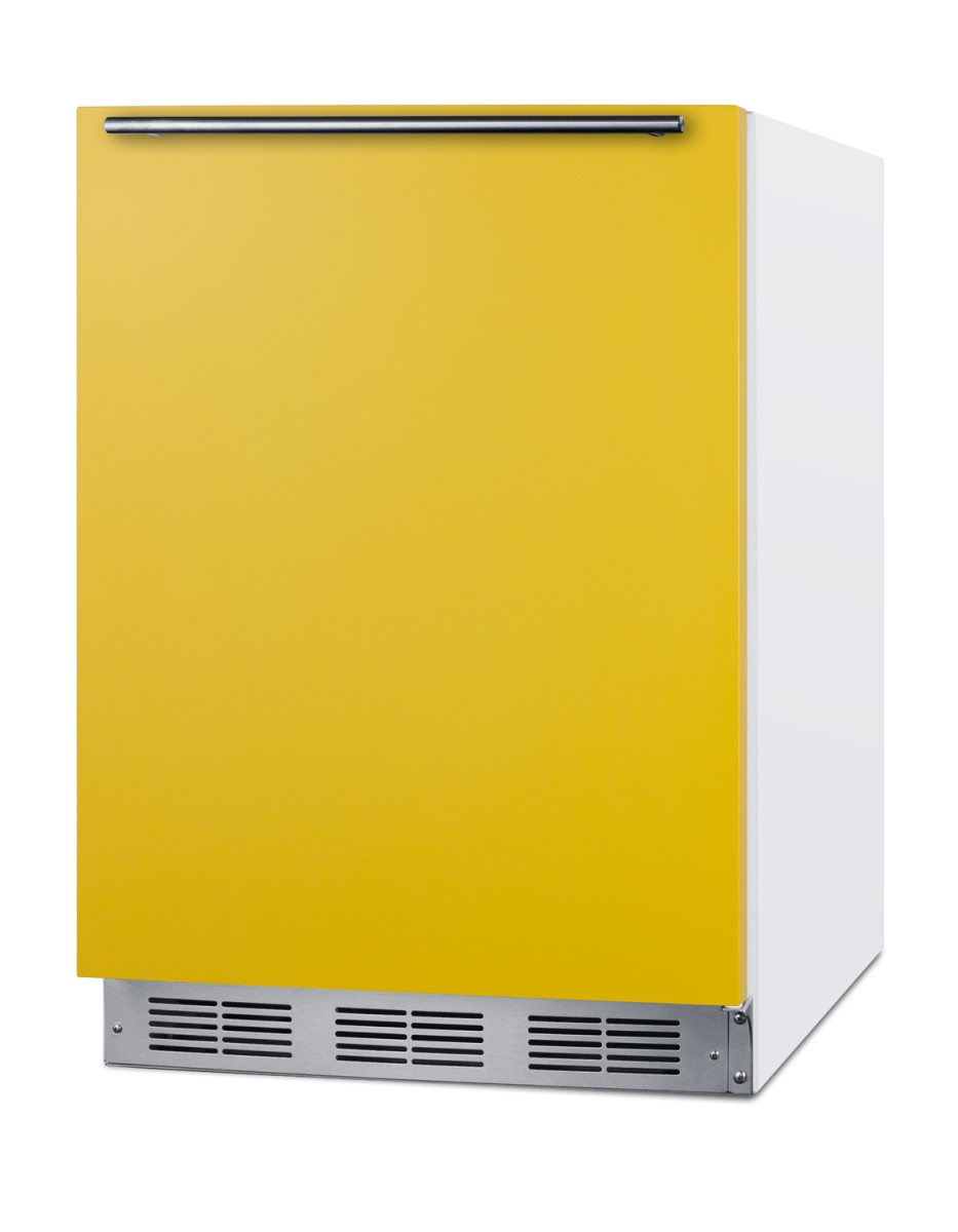 BAR611WHYADA 24 in. Wide ADA Compliant All-Refrigerator, Yellow -  Summit