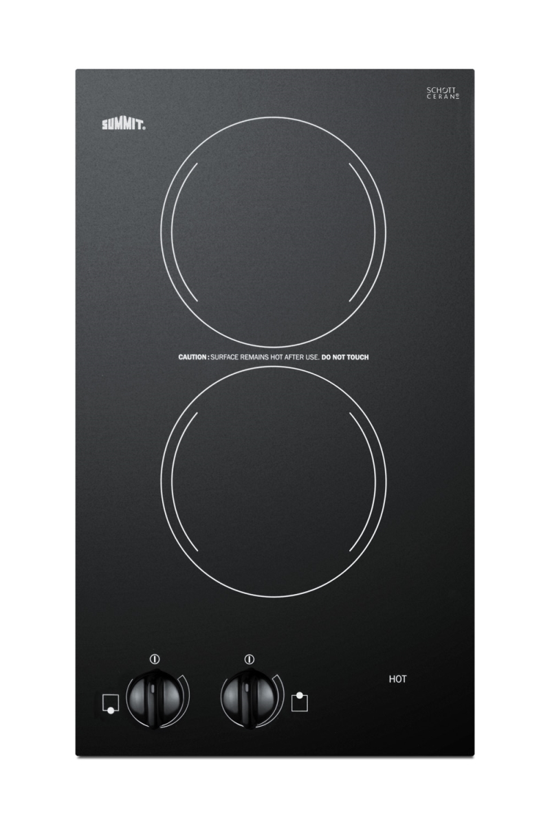 Picture of SUMMIT CR2110B 12&apos; Wide 115V 2-Burner Radiant Cooktop
