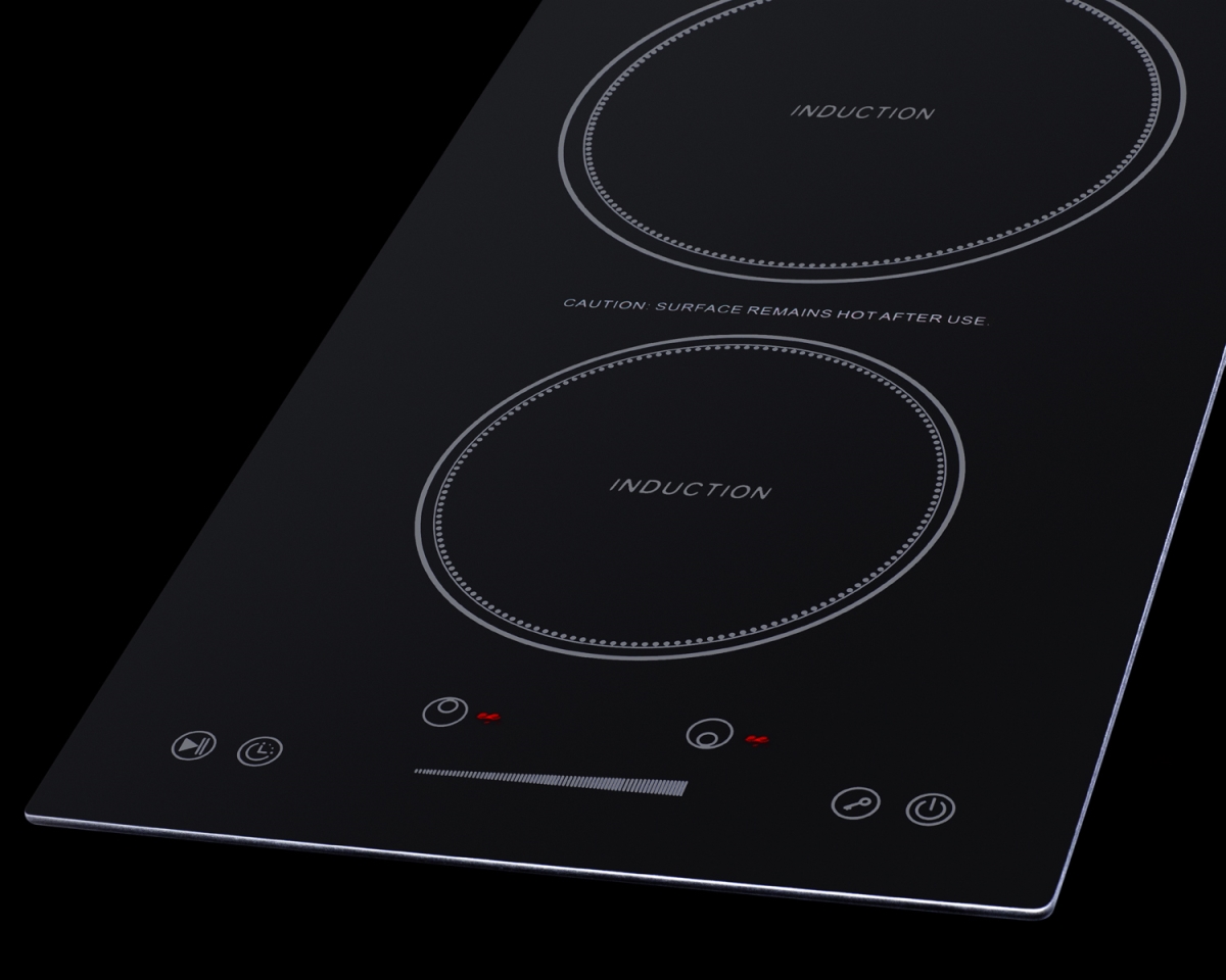 Picture of Summit Appliance SINCH115V2B 12 in. Wide 115V 2-Zone Induction Cooktop with Safety Shutoff&#44; Black