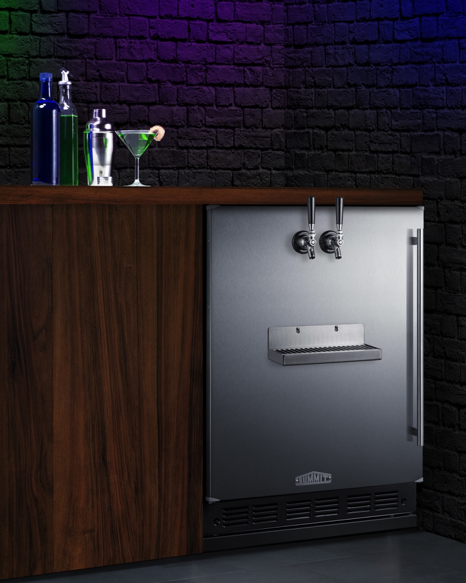 Picture of Summit Appliance SBC7BRSFRTPLHD 24 in. Wide Front Tap Built-In Beer Kegerator&#44; Stainless Steel