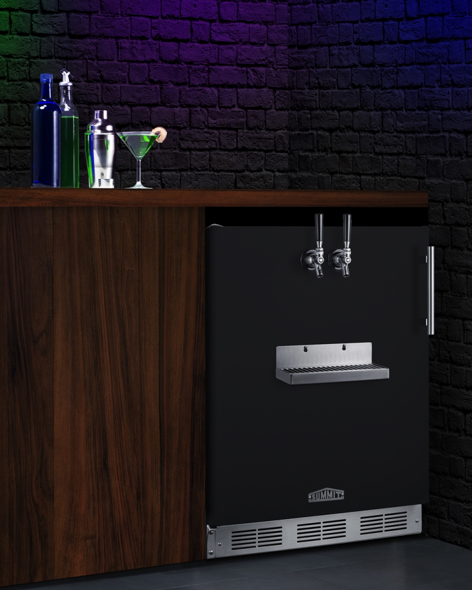 Picture of Summit Appliance SBC58BFRTPCFADALHD 24 in. Wide Front Tap Built-In Cold Brew Coffee Kegerator&#44; Black - ADA-Compliant