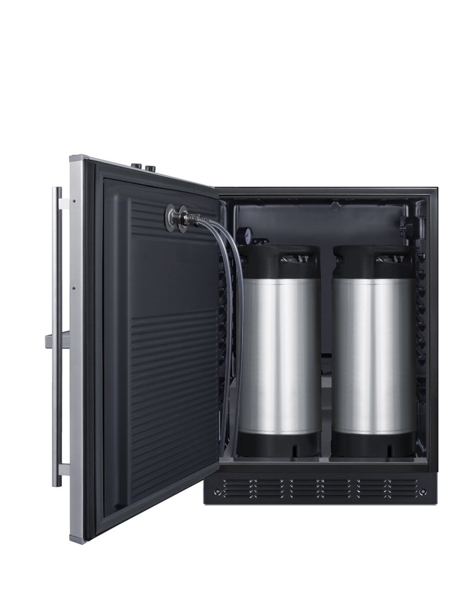 Picture of Summit Appliance SBC7BRSFRTPCFADALHD 24 in. Wide Front Tap Built-In Cold Brew Coffee Kegerator - ADA-Compliant - Stainless Steel