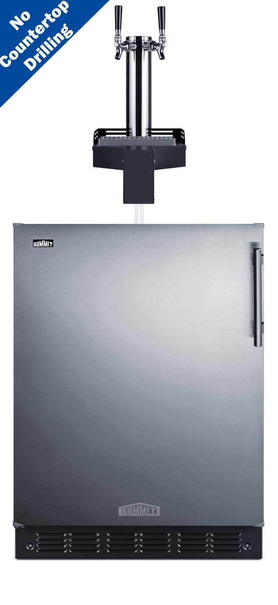 Picture of Summit Appliance SBC7BRSFLTWCFADALHD 24 in. Wide Built-In Floating Tap Cold Brew Kegerator&#44; Stainless Steel - ADA-Compliant