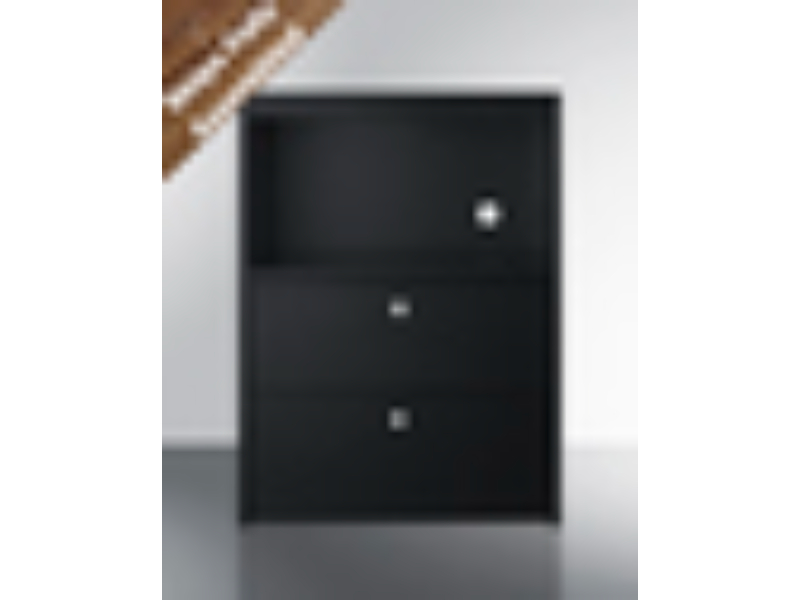 Picture of Summit CWM2ADA 26 x 34 in. 2-Drawer Microwave Cabinet - Black