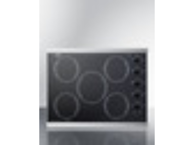 Picture of Summit CRS5B13B 27 in. Wide 230V 5-Burner Radiant Cooktop - Black