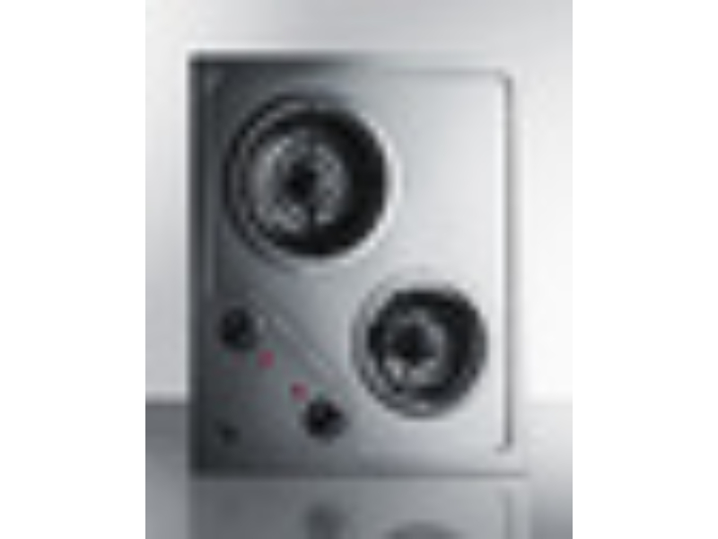 Picture of Summit CR2B122 21.25 in. Wide 115V 2-Burner Coil Cooktop - Stainless Steel