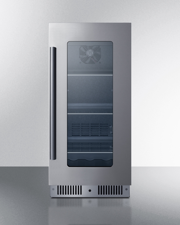 Picture of Summit Appliance CL156BV1 Summit 15 Beverage Center&#44; 2.6 cu.ft. Capacity&#44; Stainless Steel & Glass- CL156BV1