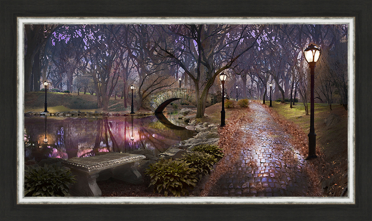 Picture of Somerset House Publishing 7058 28.5 x 49.5 in. Path of Inner Peace&#44; Framed Textured Fine Art Print - Black & Silver