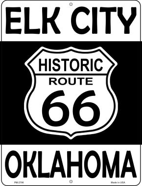 PM-2786 4.5 x 6 in. Elk City Oklahoma Historic Route 66 Novelty Mini Metal Parking Sign -  Smart Blonde