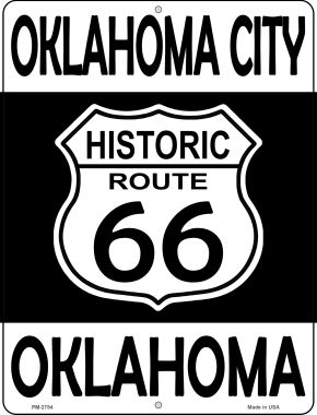 PM-2784 4.5 x 6 in. Oklahoma City Oklahoma Historic Route 66 Novelty Mini Metal Parking Sign -  Smart Blonde