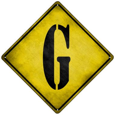 MCX-272 8.5 in. Letter G Xing Novelty Mini Metal Crossing Sign -  Smart Blonde