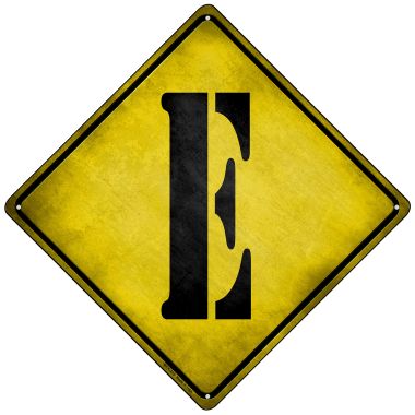 MCX-270 8.5 in. Letter E Xing Novelty Mini Metal Crossing Sign -  Smart Blonde