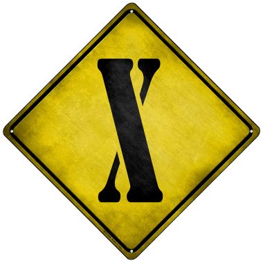 MCX-289 8.5 in. Letter X Xing Novelty Mini Metal Crossing Sign -  Smart Blonde