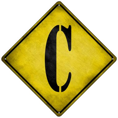 MCX-268 8.5 in. Letter C Xing Novelty Mini Metal Crossing Sign -  Smart Blonde
