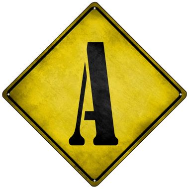 MCX-266 8.5 in. Letter A Xing Novelty Mini Metal Crossing Sign -  Smart Blonde