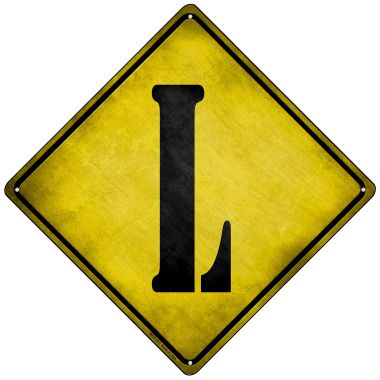 MCX-277 8.5 in. Letter L Xing Novelty Mini Metal Crossing Sign -  Smart Blonde