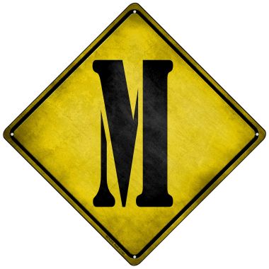 MCX-278 8.5 in. Letter M Xing Novelty Mini Metal Crossing Sign -  Smart Blonde