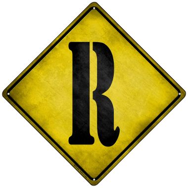 MCX-283 8.5 in. Letter R Xing Novelty Mini Metal Crossing Sign -  Smart Blonde