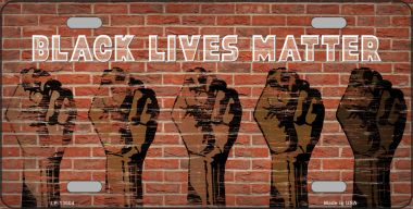 LP-13604 6 x 12 in. Black Lives Matter Fists Novelty Metal License Plate Tag