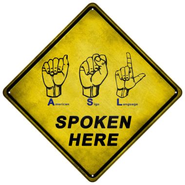 SMART BLONDE American Sign Language Novelty Metal Crossing Sign CX-616