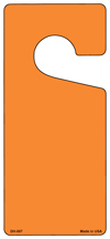 Picture of Smart Blonde DH-007 4 x 9 in. Orange Solid Blank Novelty Metal Door Hanger