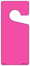 Picture of Smart Blonde DH-003 4 x 9 in. Pink Solid Blank Novelty Metal Door Hanger