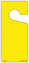 Picture of Smart Blonde DH-006 4 x 9 in. Yellow Solid Blank Novelty Metal Door Hanger