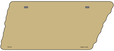 TN-015 5.5 x 12 in. Gold Solid Novelty Metal Tennessee License Plate Tag