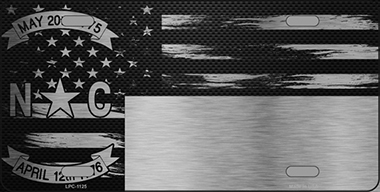 LPC-1125 6 x 12 in. North Carolina Carbon Fiber Brushed Aluminum Novelty Metal License Plate
