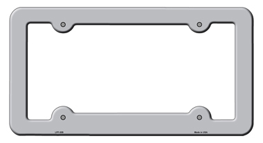 LPF-009 6 x 12 in. Solid Novelty Metal License Plate Frame, Gray