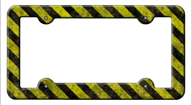 LPF-035 6 x 12 in. Caution Novelty Metal License Plate Frame