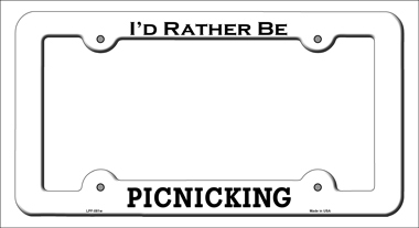 LPF-081 6 x 12 in. Picnicking Novelty Metal License Plate Frame