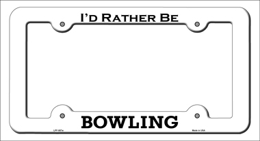 LPF-087 6 x 12 in. Bowling Novelty Metal License Plate Frame