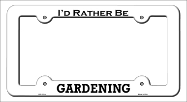 LPF-101 6 x 12 in. Gardening Novelty Metal License Plate Frame