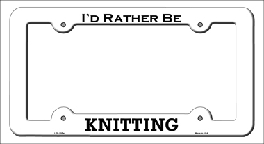 LPF-105 6 x 12 in. Knitting Novelty Metal License Plate Frame