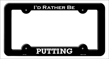 LPF-120 6 x 12 in. Putting Novelty Metal License Plate Frame