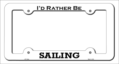 LPF-123 6 x 12 in. Sailing Novelty Metal License Plate Frame