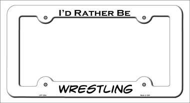 LPF-125 6 x 12 in. Wrestling Novelty Metal License Plate Frame