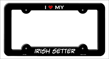 LPF-250 6 x 12 in. Irish Setter Novelty Metal License Plate Frame