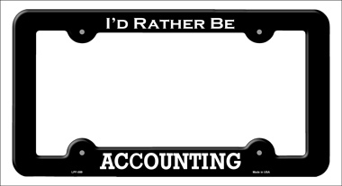 LPF-089 6 x 12 in. Accounting Novelty Metal License Plate Frame