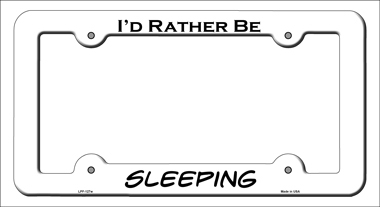 LPF-127 6 x 12 in. Sleeping Novelty Metal License Plate Frame