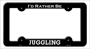 LPF-138 6 x 12 in. Juggling Novelty Metal License Plate Frame